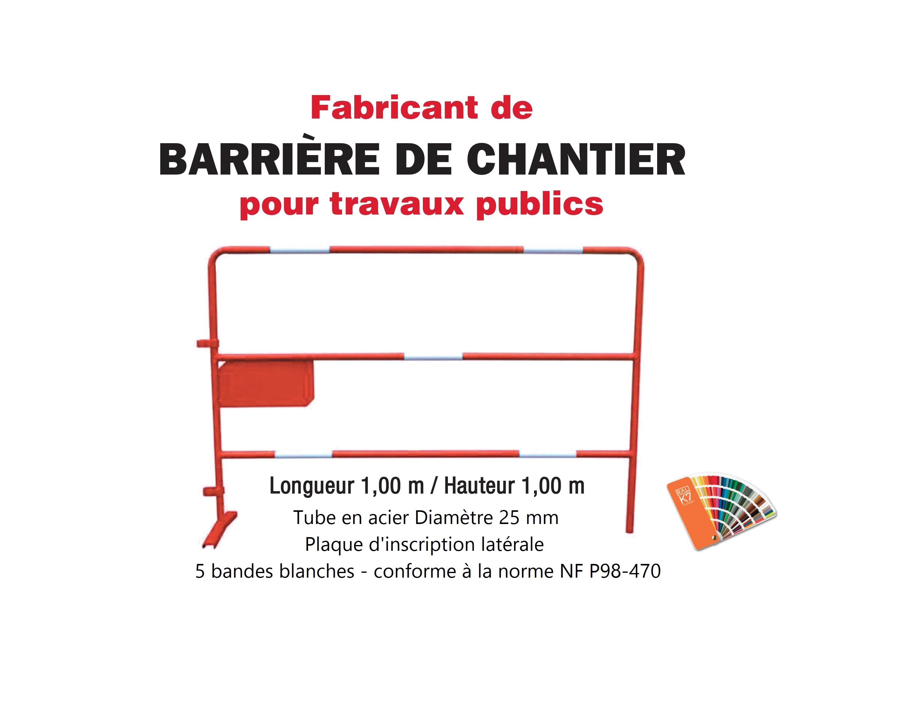 Barrière de chantier tp
